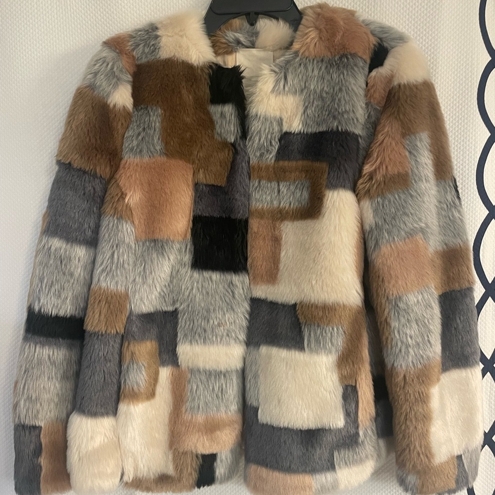 La Vie Rebecca Taylor Faux Fur Jacket